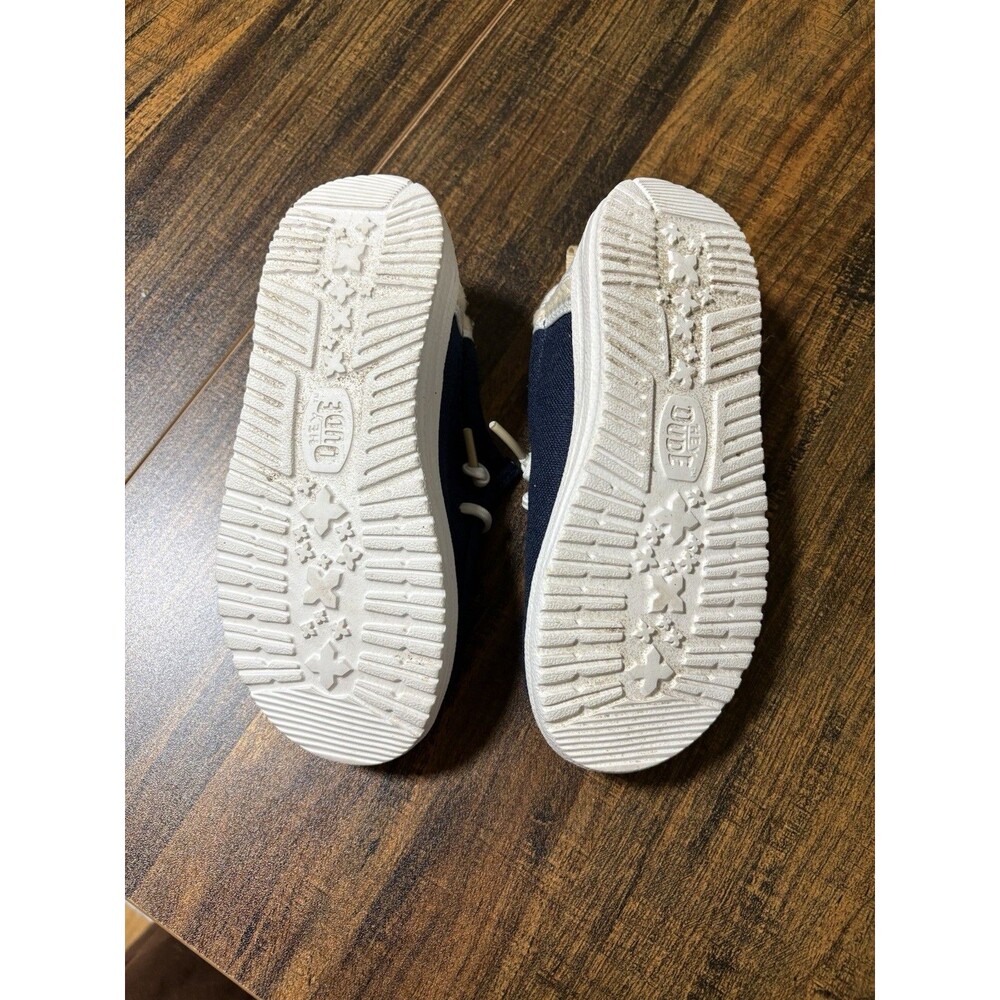 Hey Dude Wally Toddler Shoes Navy Blue Slip On Loafers Size C11 Little Kids 11 - Picture 3 of 6